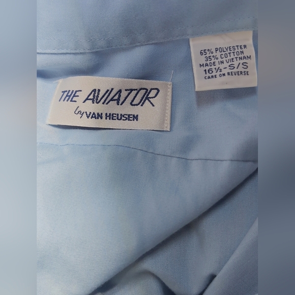 Pilot Uniform The Aviator Light Blue Men's Shirt By Van Husen - Picture 3 of 4